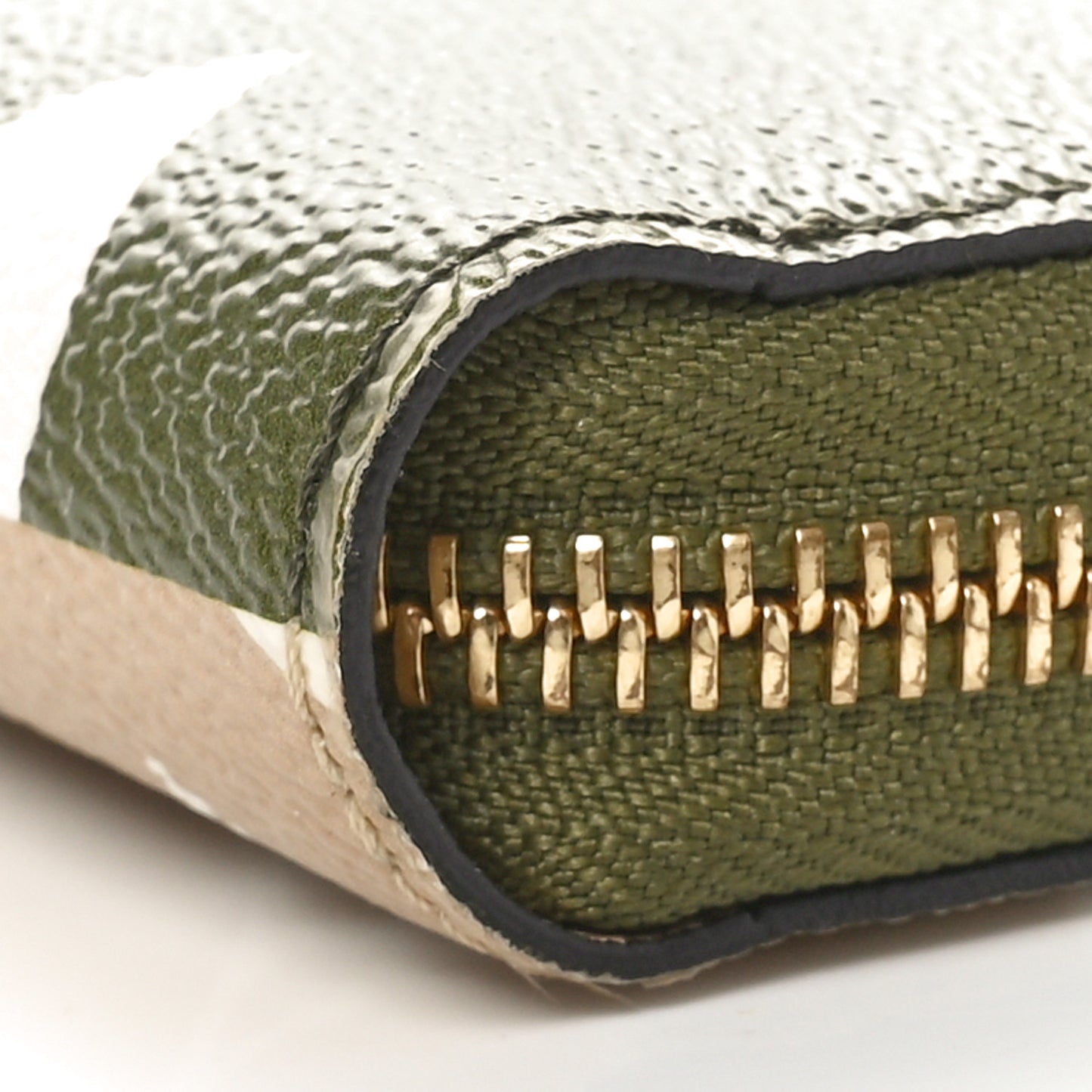 Monogram Giant Zippy Wallet Kaki White