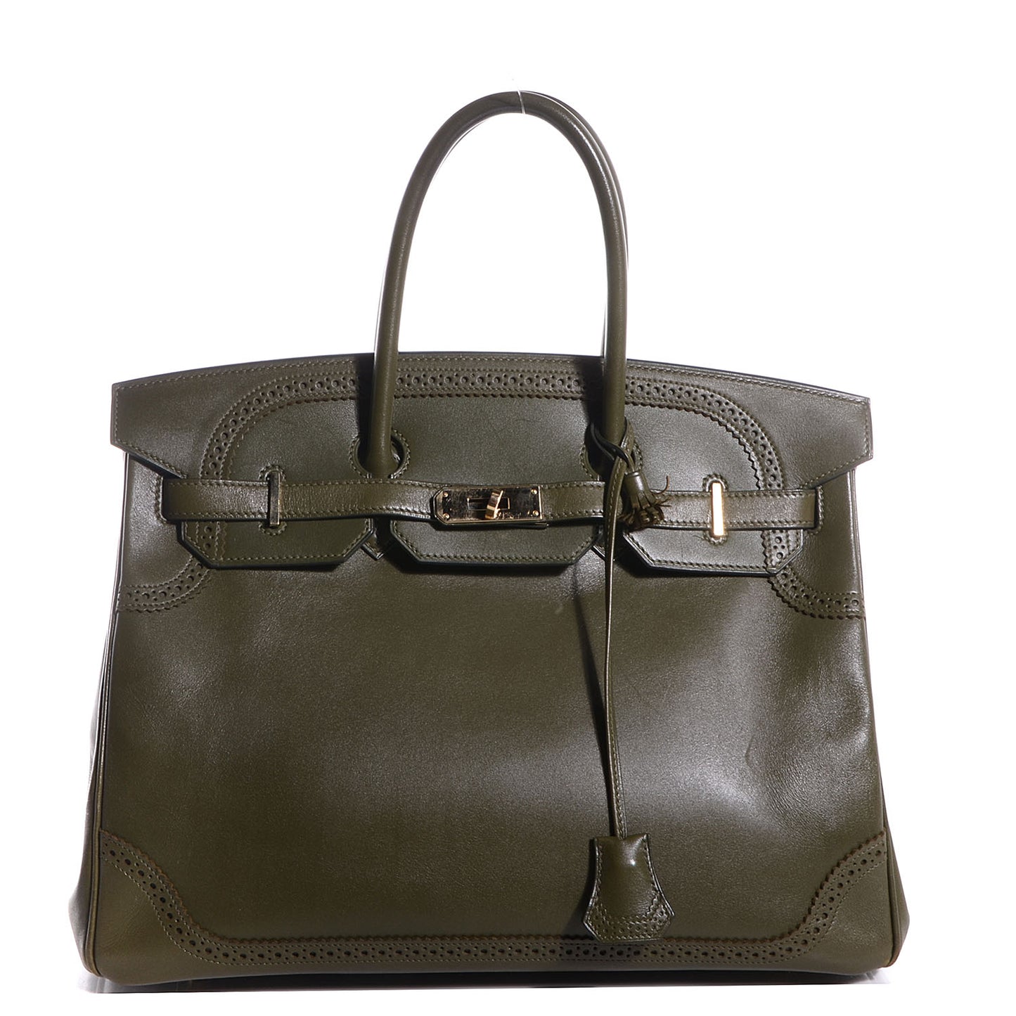 Tadelakt Ghillies Birkin 35 Vert Veronese