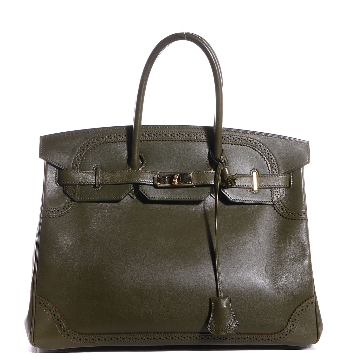 Hermes Tadelakt Ghillies Birkin 35 Vert Veronese 1 of 25