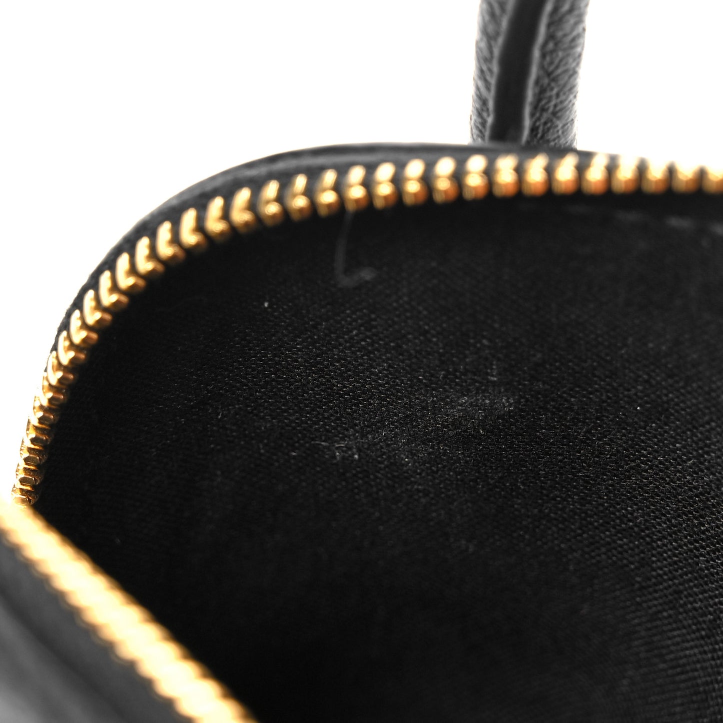 Grained Calfskin Logo Mini Ville Top Handle Bag Black White