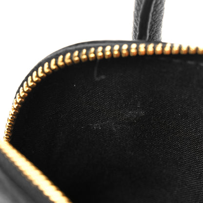Balenciaga Grained Calfskin Logo Mini Ville Top Handle Bag Black White 10 of 10