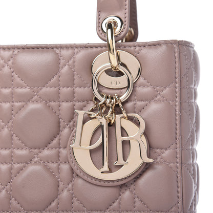 Christian Dior Lambskin Cannage Small Lucky Badges My Lady Dior Taupe 9 of 9