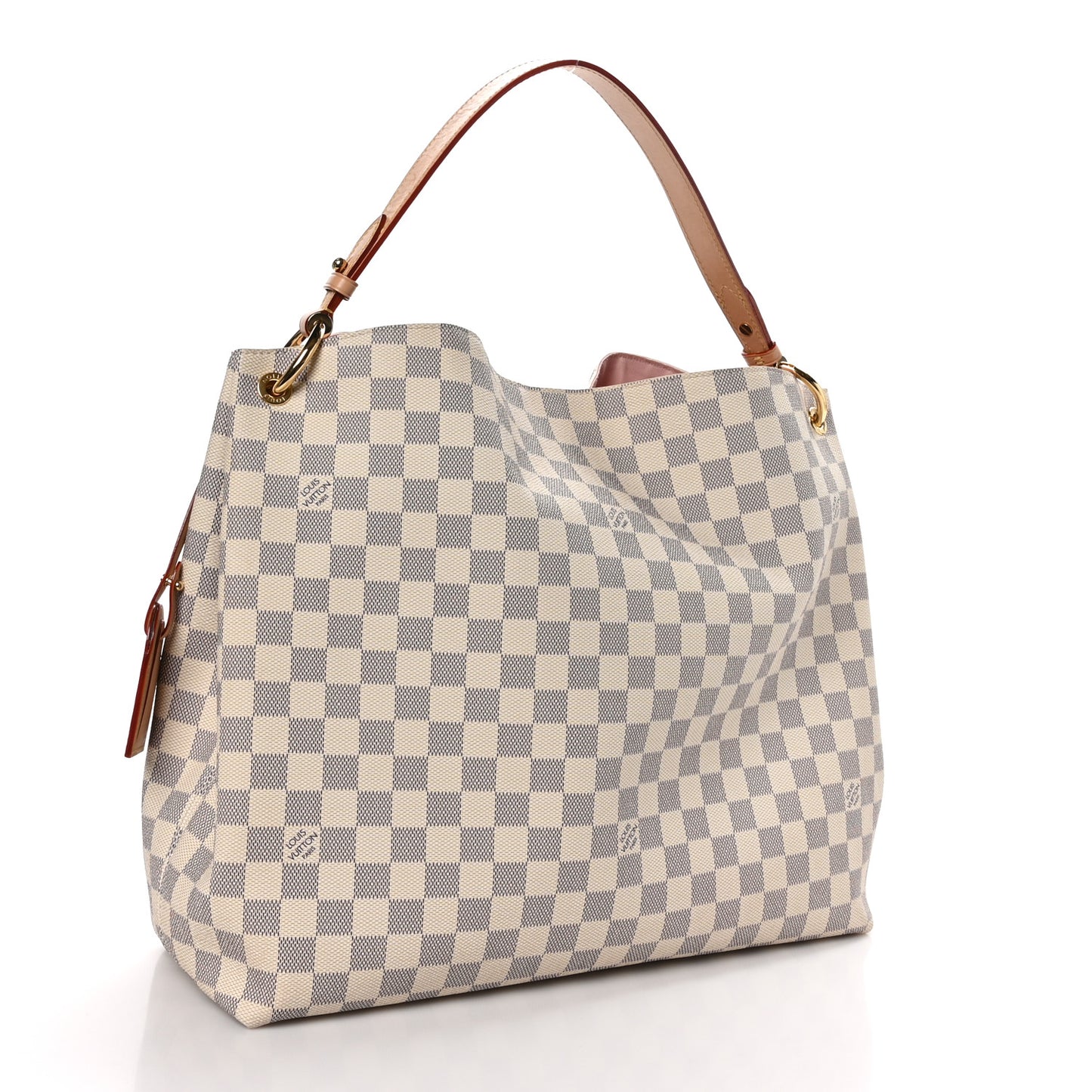 LOUIS VUITTON Damier Azur Graceful MM Rose Ballerine