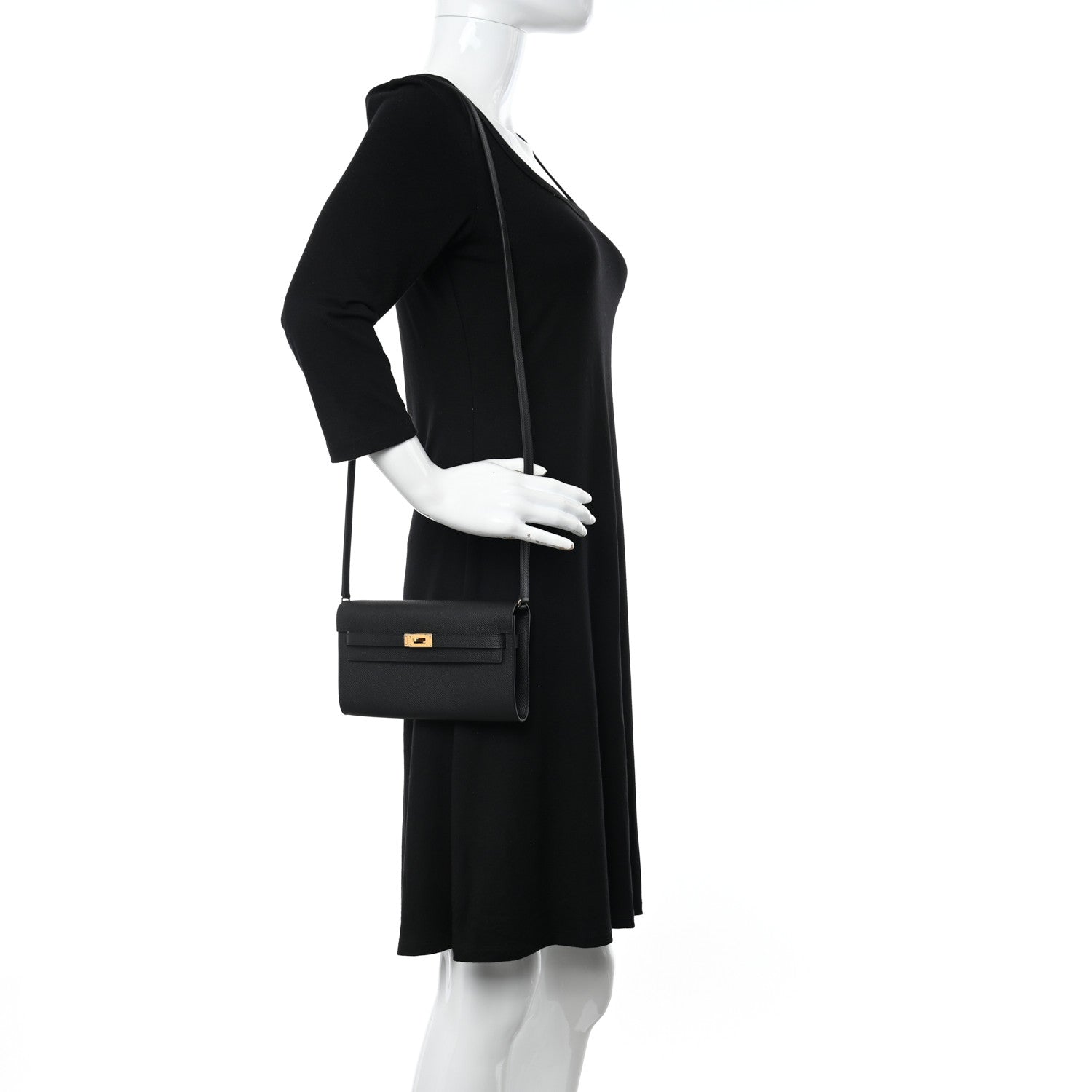 Hermes Epsom Kelly Wallet To Go Black 3 of 10