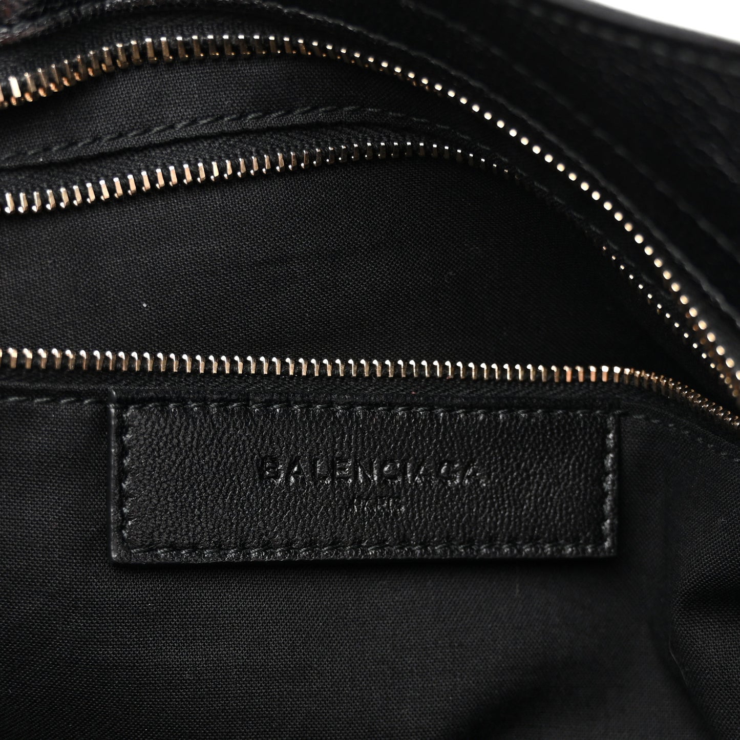 Chevre Gold Metallic Edge Hardware City Black Black