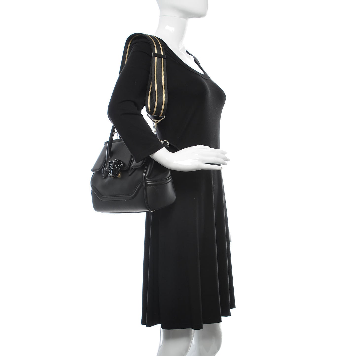 Calfskin Medium Palazzo Empire Bag Black