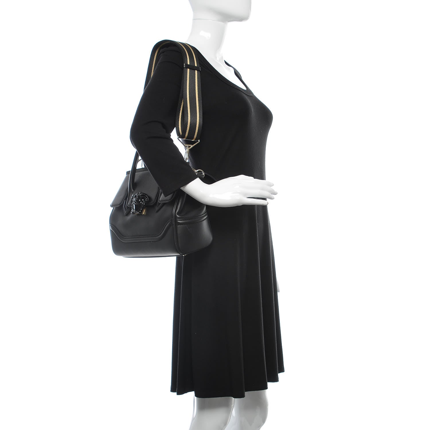 Versace Calfskin Medium Palazzo Empire Bag Black 1 of 9