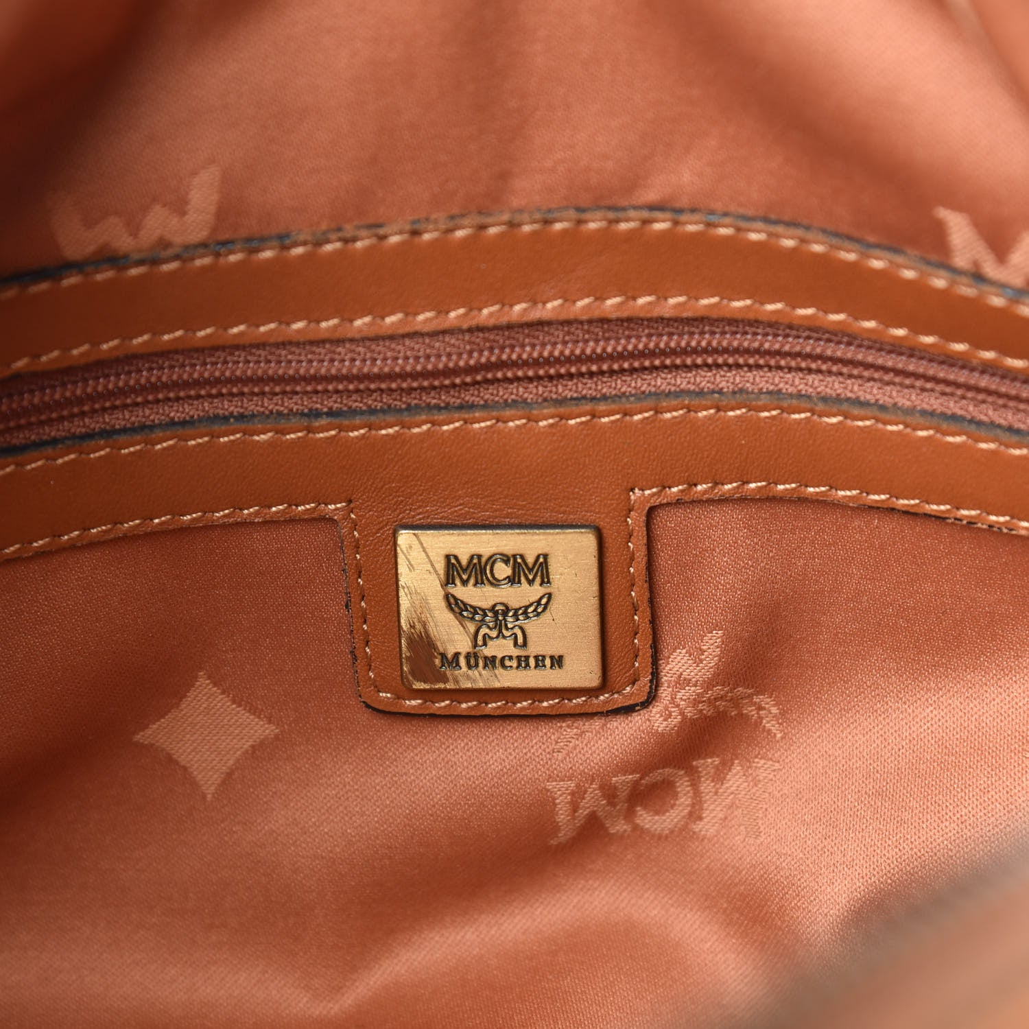 MCM Visetos Bag Cognac 6 of 11