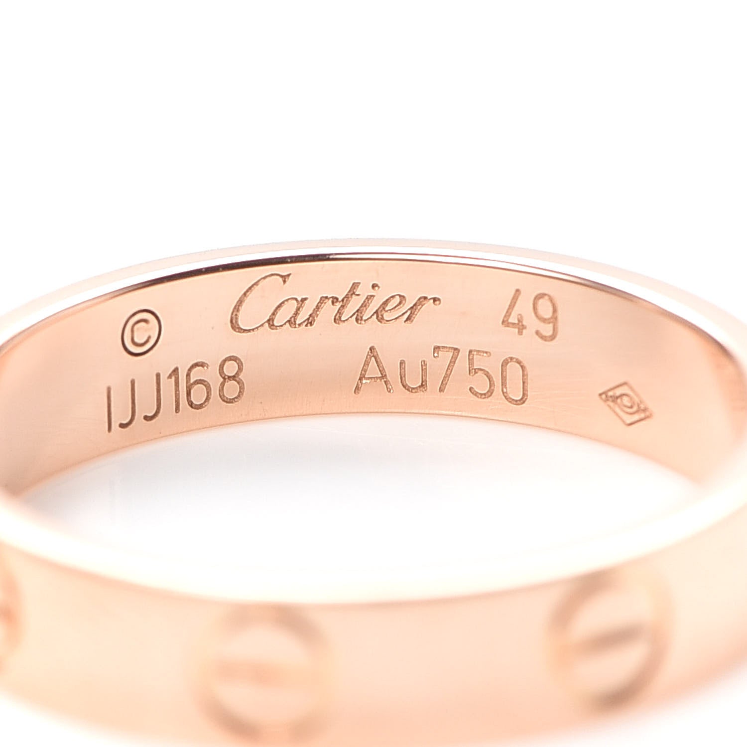 Cartier 18K Pink Gold 3.5mm LOVE Wedding Band Ring 49 4.75 4 of 4