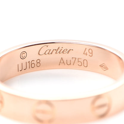 Cartier 18K Pink Gold 3.5mm LOVE Wedding Band Ring 49 4.75 4 of 4