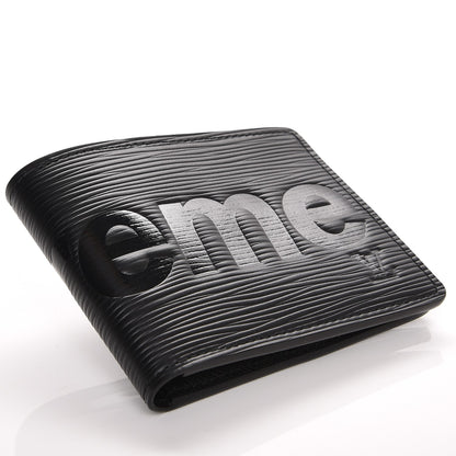 Louis Vuitton X SUPREME Epi Slender Wallet Black 4 of 8