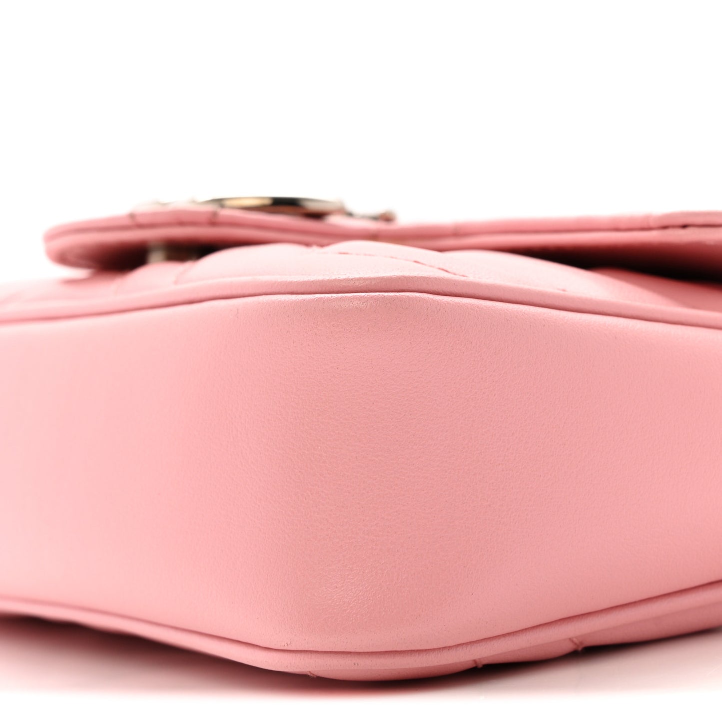 Calfskin Matelasse Super Mini GG Marmont Shoulder Bag Wild Rose Wild Rose