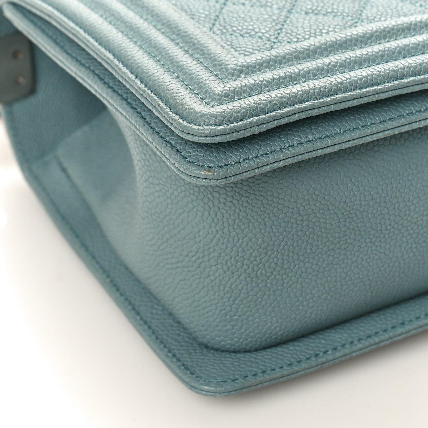 Chanel Caviar Quilted Medium Boy Flap Light Blue 8 of 9