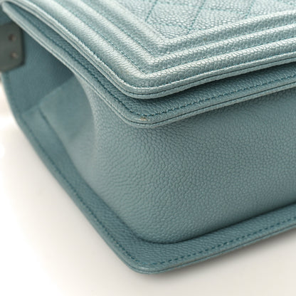 Chanel Caviar Quilted Medium Boy Flap Light Blue 8 of 9