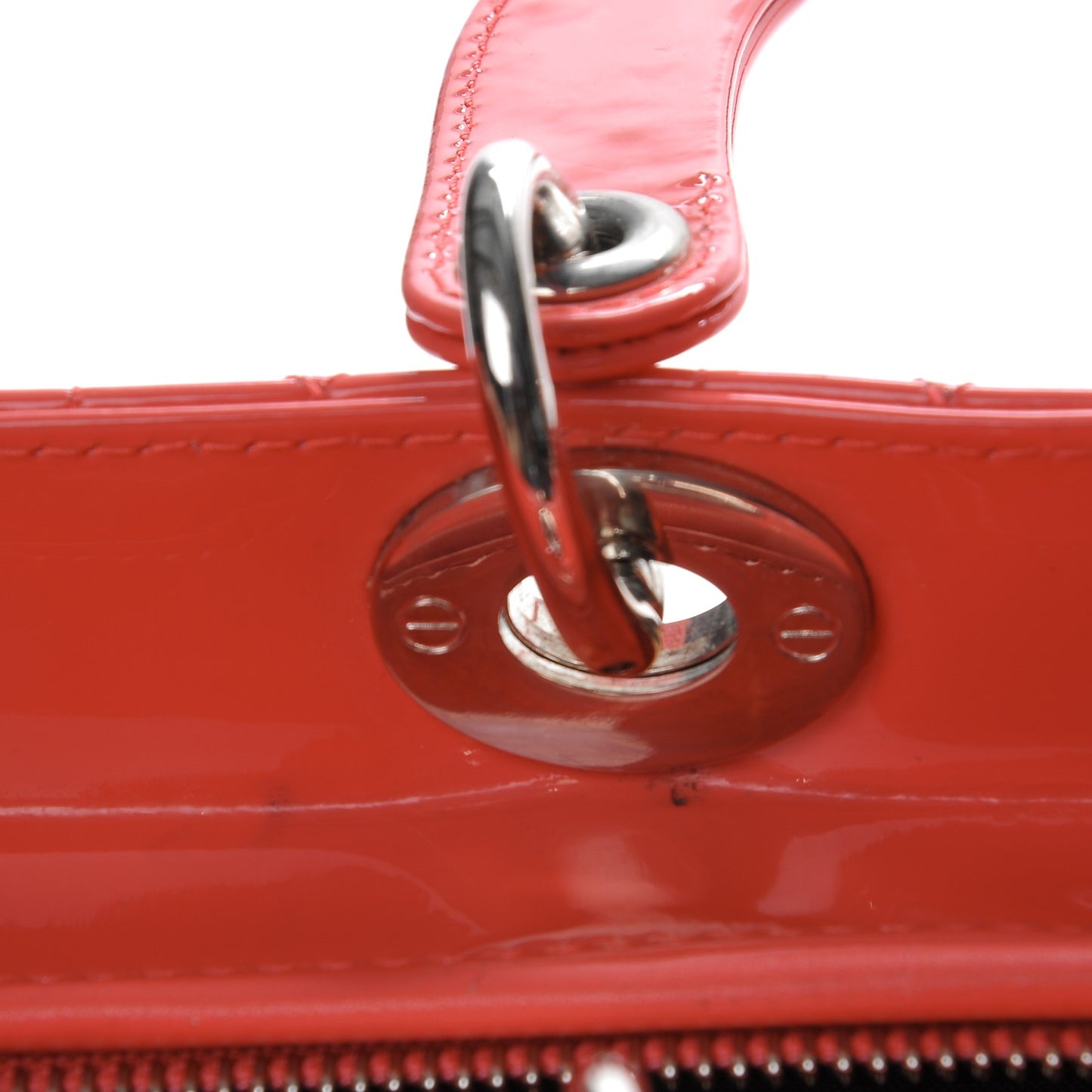 Patent Cannage Large Lady Dior Light Coral