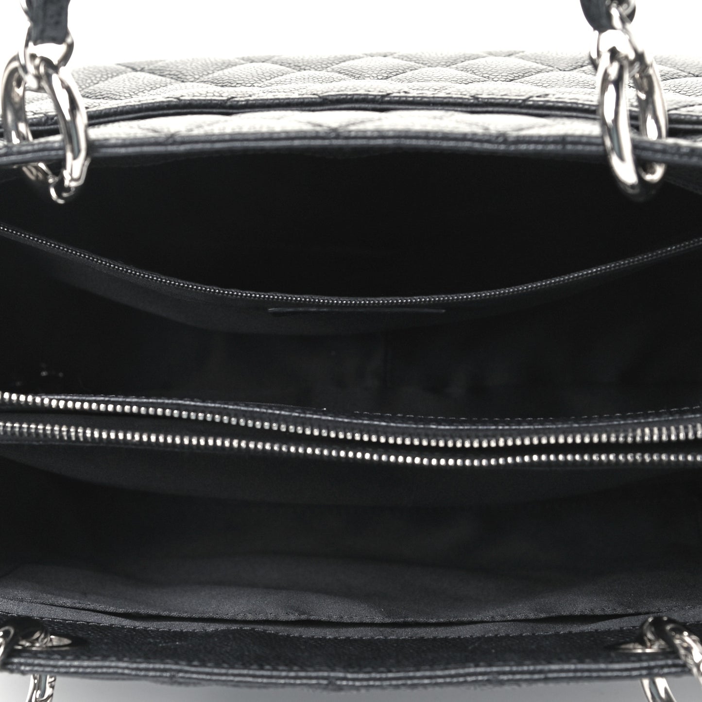 Caviar Quilted Grand Shopping Tote GST Black