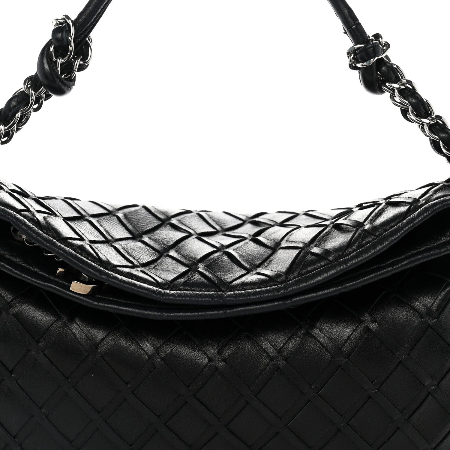 Chanel Lambskin Woven Medium Ultimate Soft Sombrero Hobo Black 6 of 8