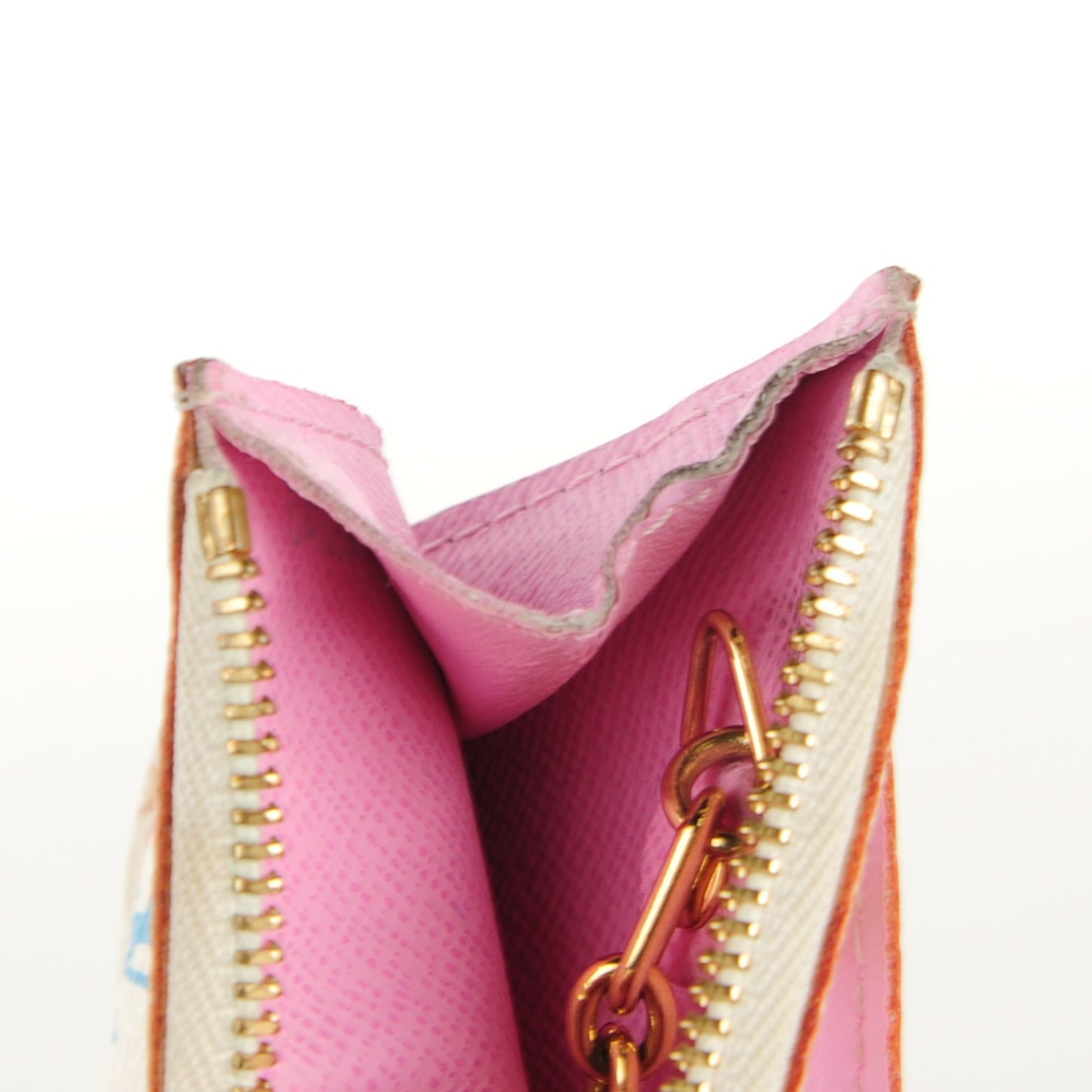 Monogram Multicolor Key Pouch White Litchi