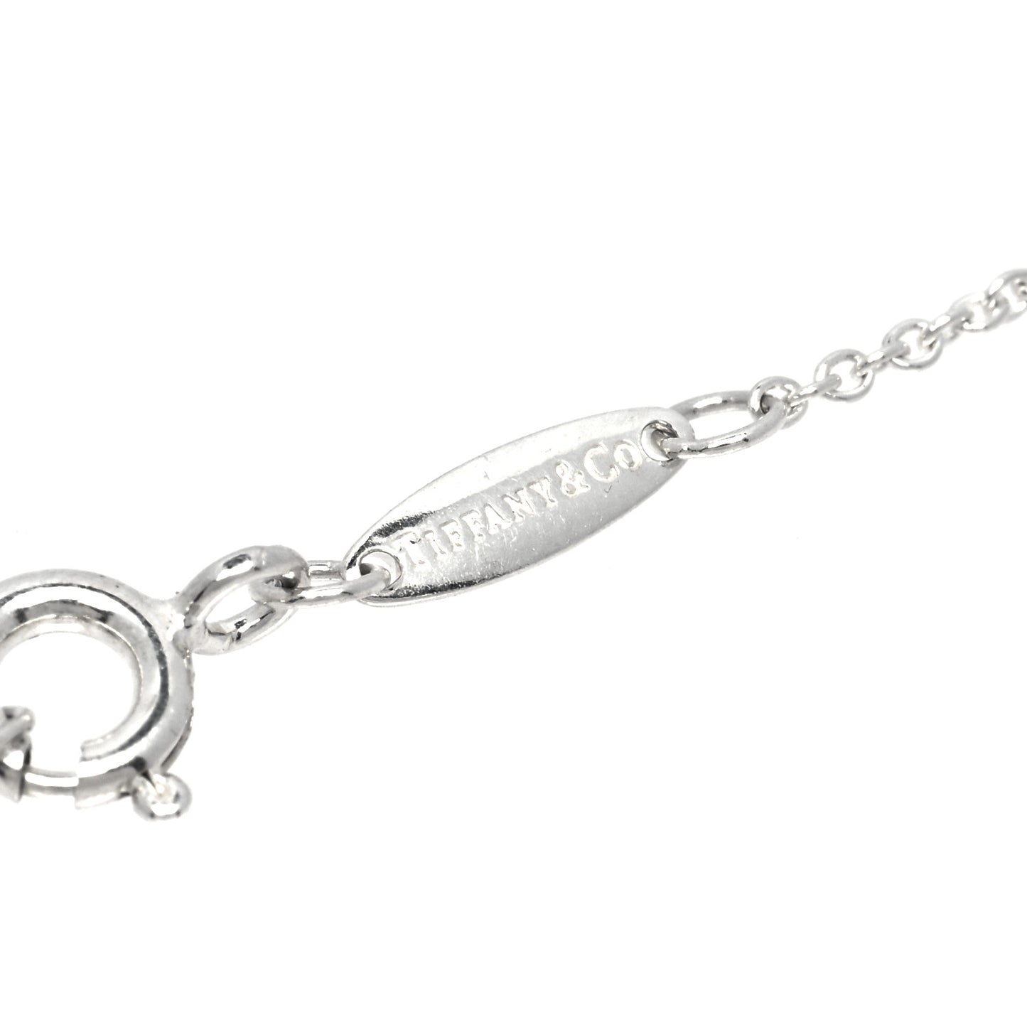 Sterling Silver Diamond .03ct Elsa Peretti Diamonds by the Yard Pendant Necklace