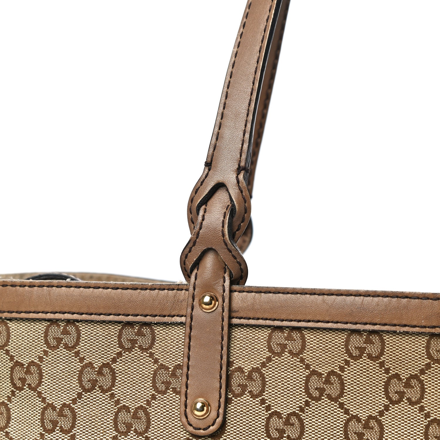 Gucci Monogram Medium Craft Tote Brown 34 of 40