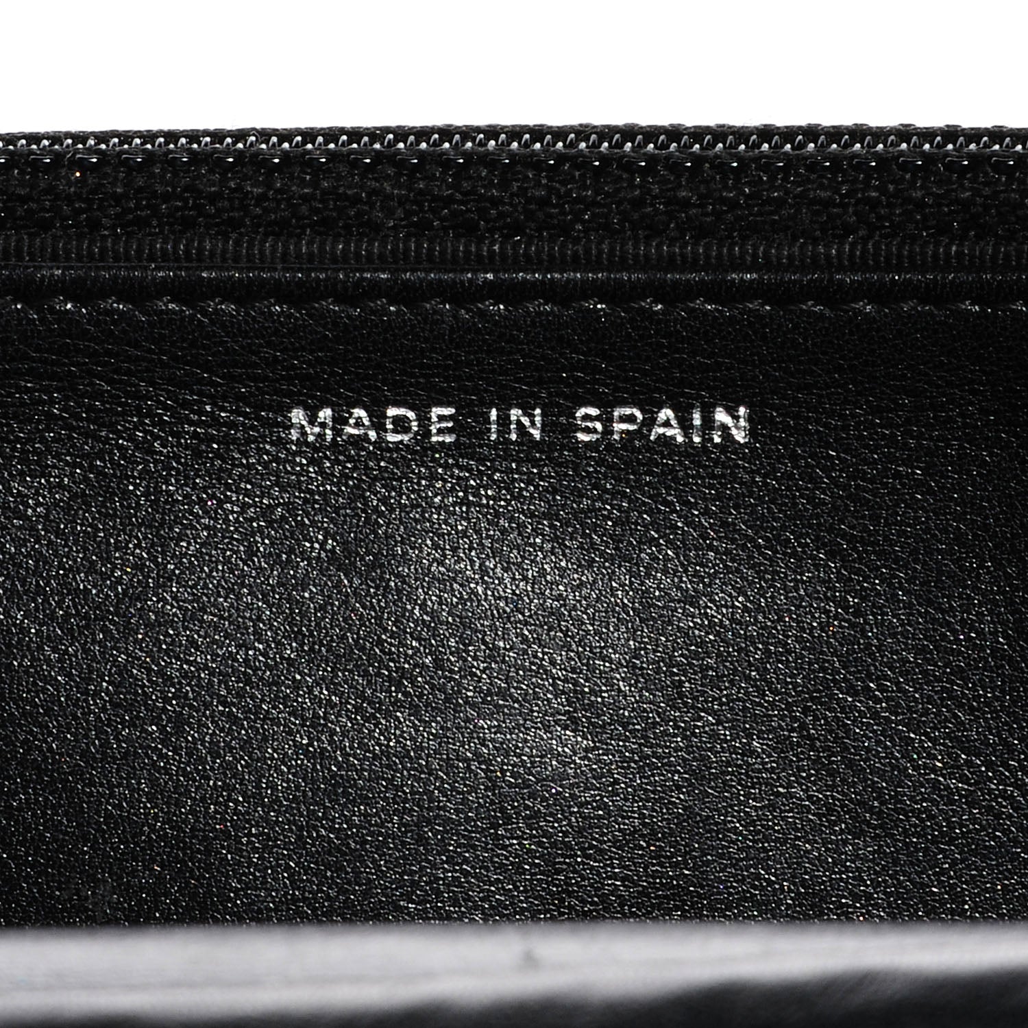Chanel Striated Patent Wallet On Chain WOC Black 6 of 10