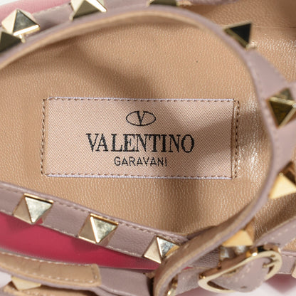 Valentino Garavani Calfskin Nappa Rockstud Cage Ballerina Flats 39.5 Cyclamin Poudre 7 of 8
