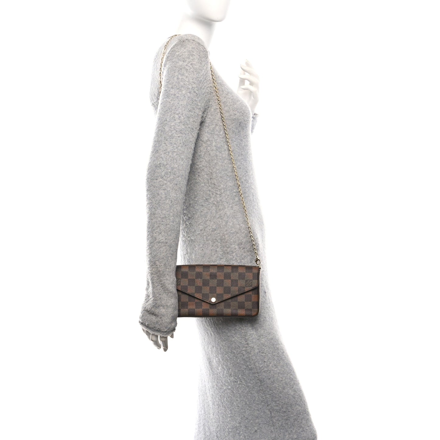 Damier Ebene Pochette Felicie Chain Wallet