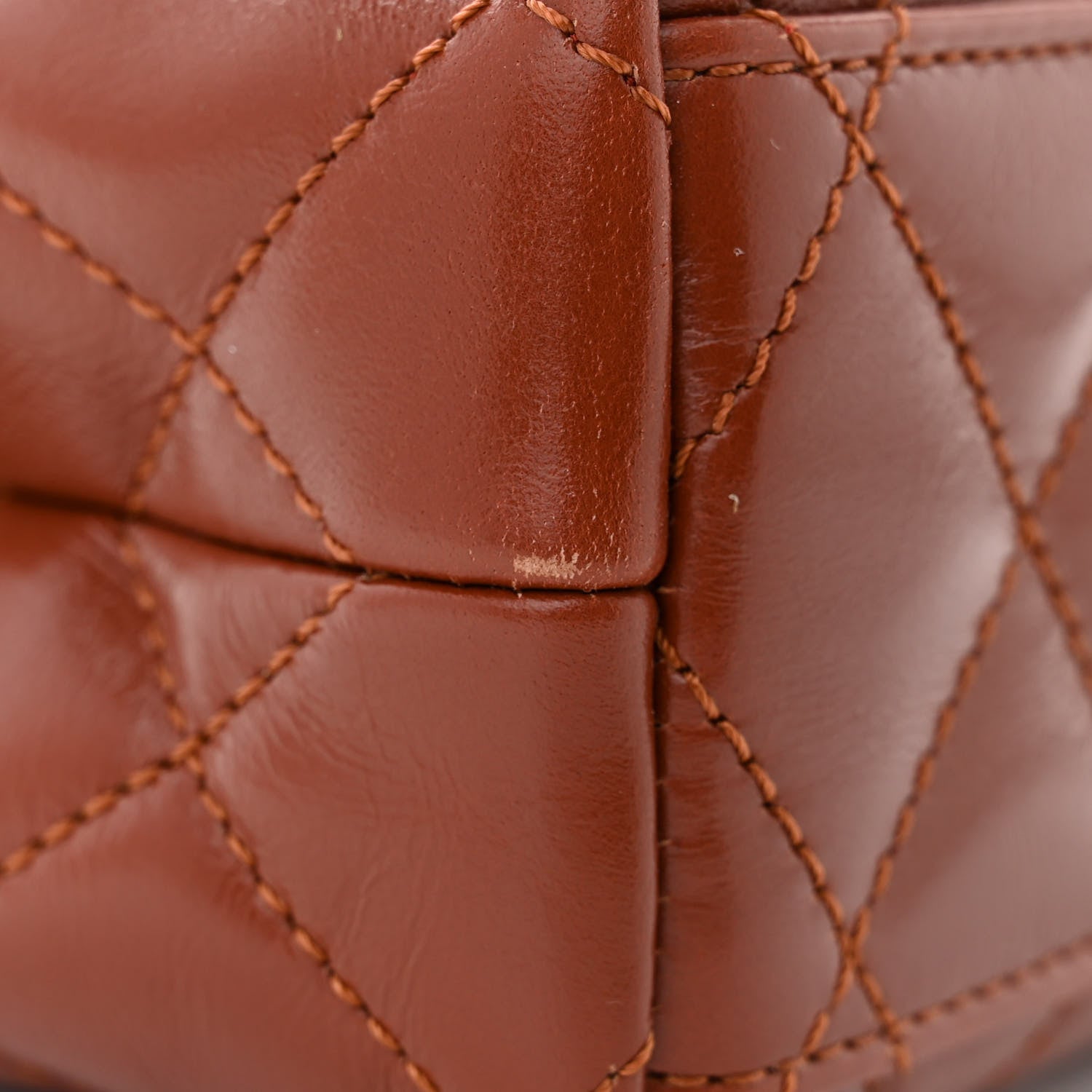 Chanel Shiny Aged Calfskin Quilted Nano Kelly Shopper Brown 11 of 11