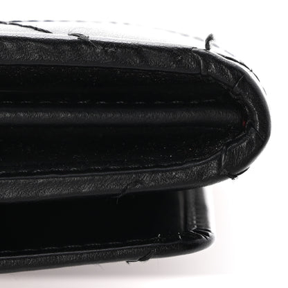 Chanel Calfskin Quilted Cambon Gusset Flap Wallet Black 15 of 18