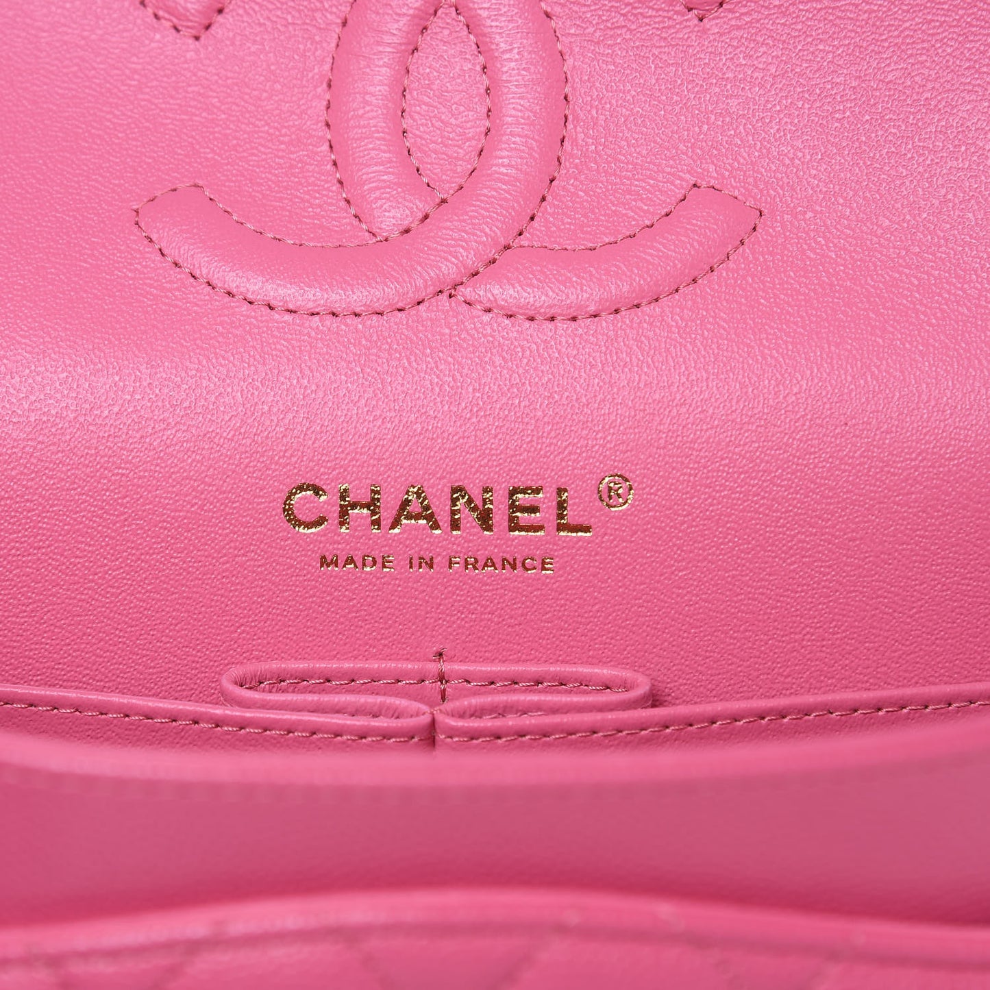 Caviar Quilted Medium Double Flap Pink