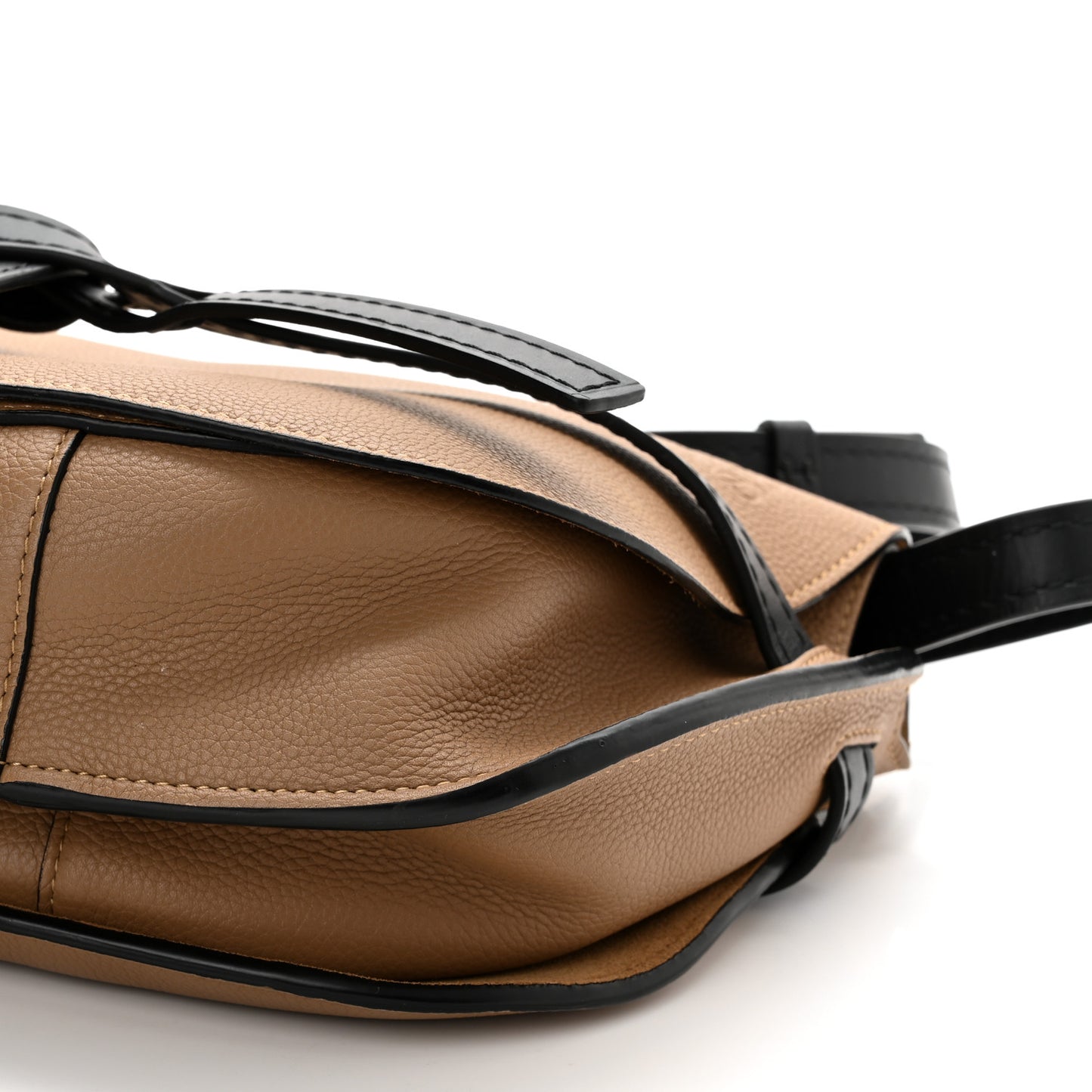 Grained Calfskin Small Gate Crossbody Bag Mocca Black