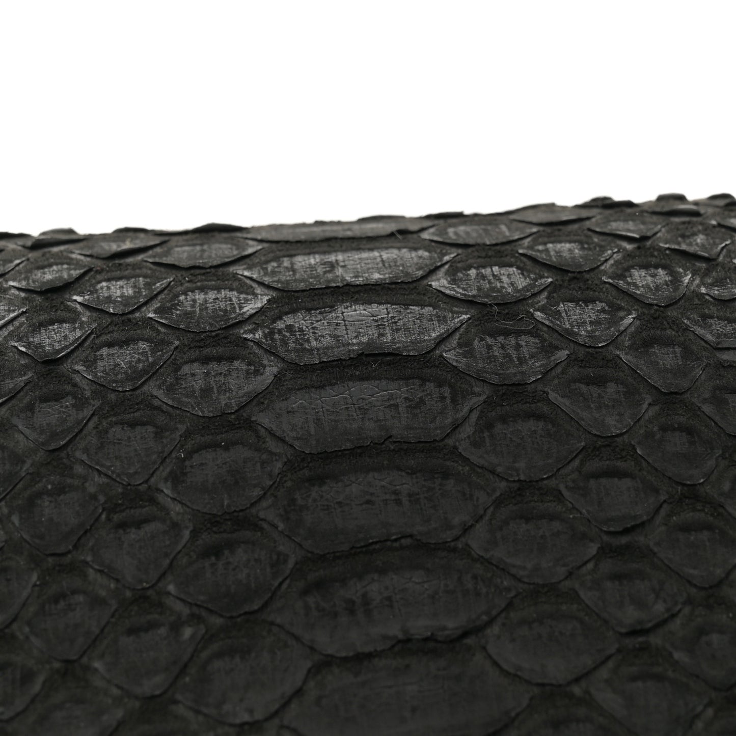 Matte Snakeskin Calfskin Small Boy Flap Black