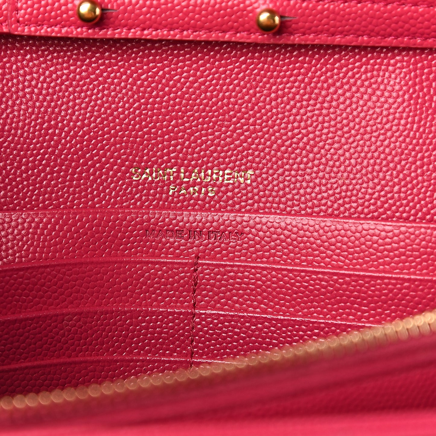 Grain De Poudre Matelasse Chevron Monogram Chain Wallet Rose Clair