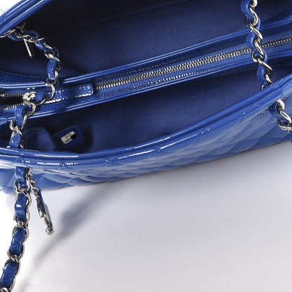Chanel Patent Quilted Medium Just Mademoiselle Blue 5 of 8