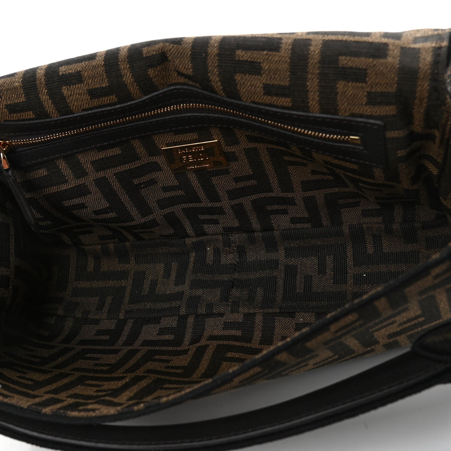 Fabric Jacquard FF 1974 Medium Baguette Tobacco Moro Black
