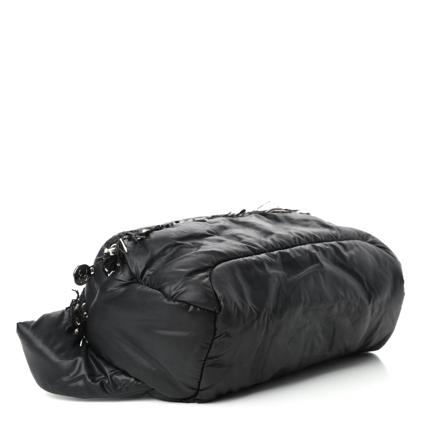 Nylon Tweed Coco Neige Belt Bag Black