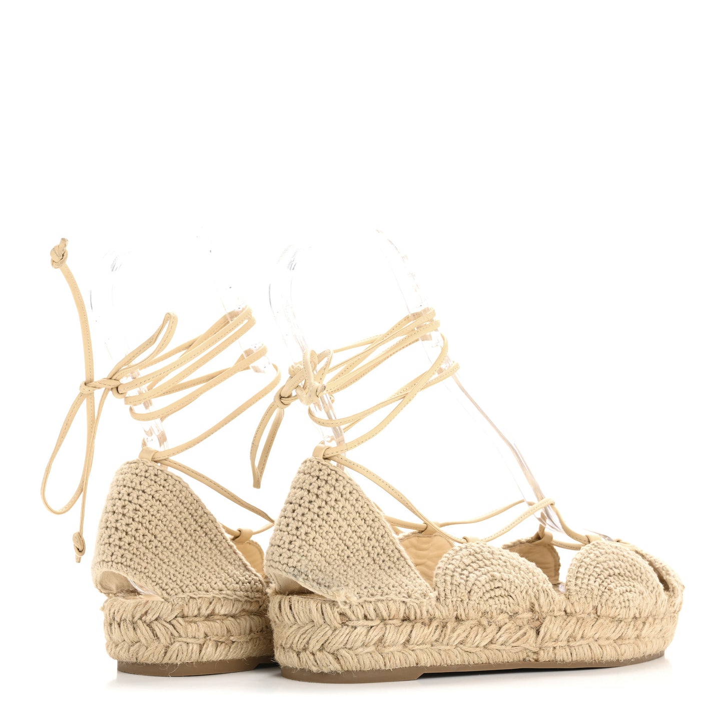 Raffia Paula's Ibiza Strappy Solar Espadrille Sandals 38 Natural