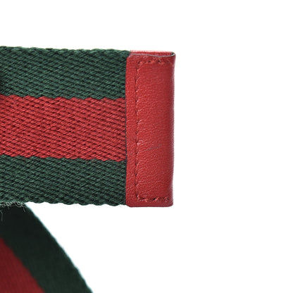 Gucci Web Feline D Ring Belt 75 30 Red Green 4 of 4