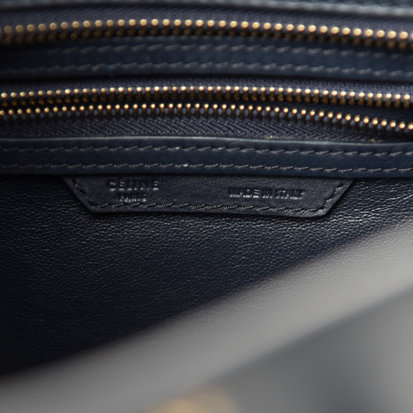Smooth Calfskin Micro Luggage Navy Blue