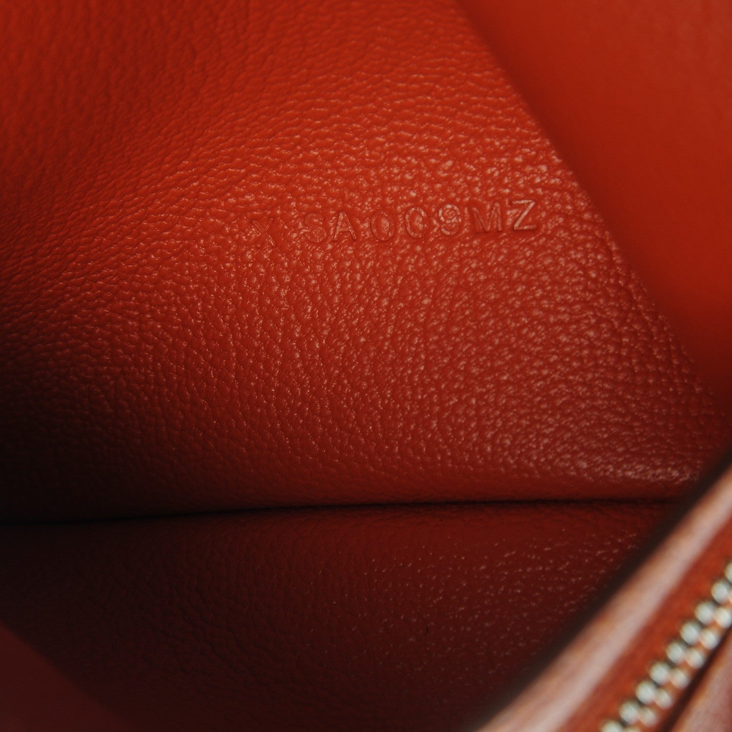 Hermes Ostrich Bearn Compact Wallet Orange 7 of 7