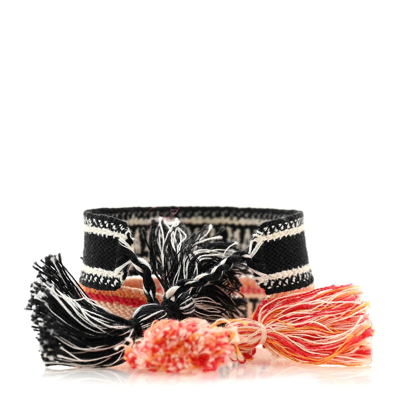 Christian Dior Woven Cotton J'Adior Friendship Bracelet Set Black