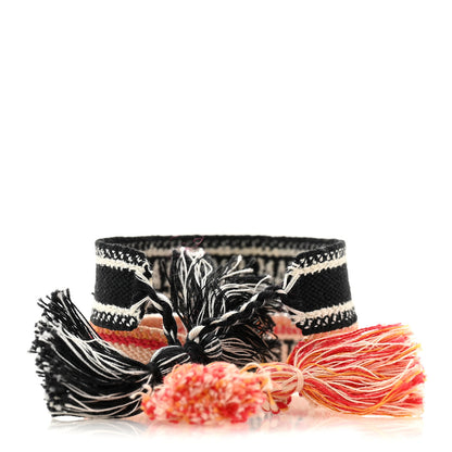 Christian Dior Woven Cotton J'Adior Friendship Bracelet Set Black Orange 4 of 6
