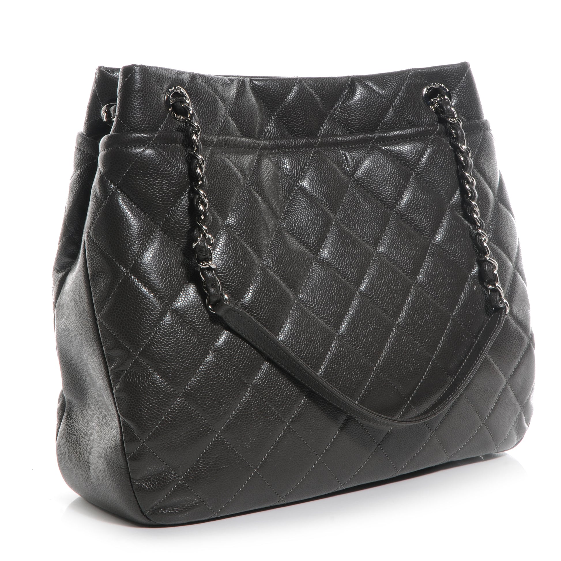 Chanel Caviar Timeless Large Shopping Tote Dark Gray 3 of 8