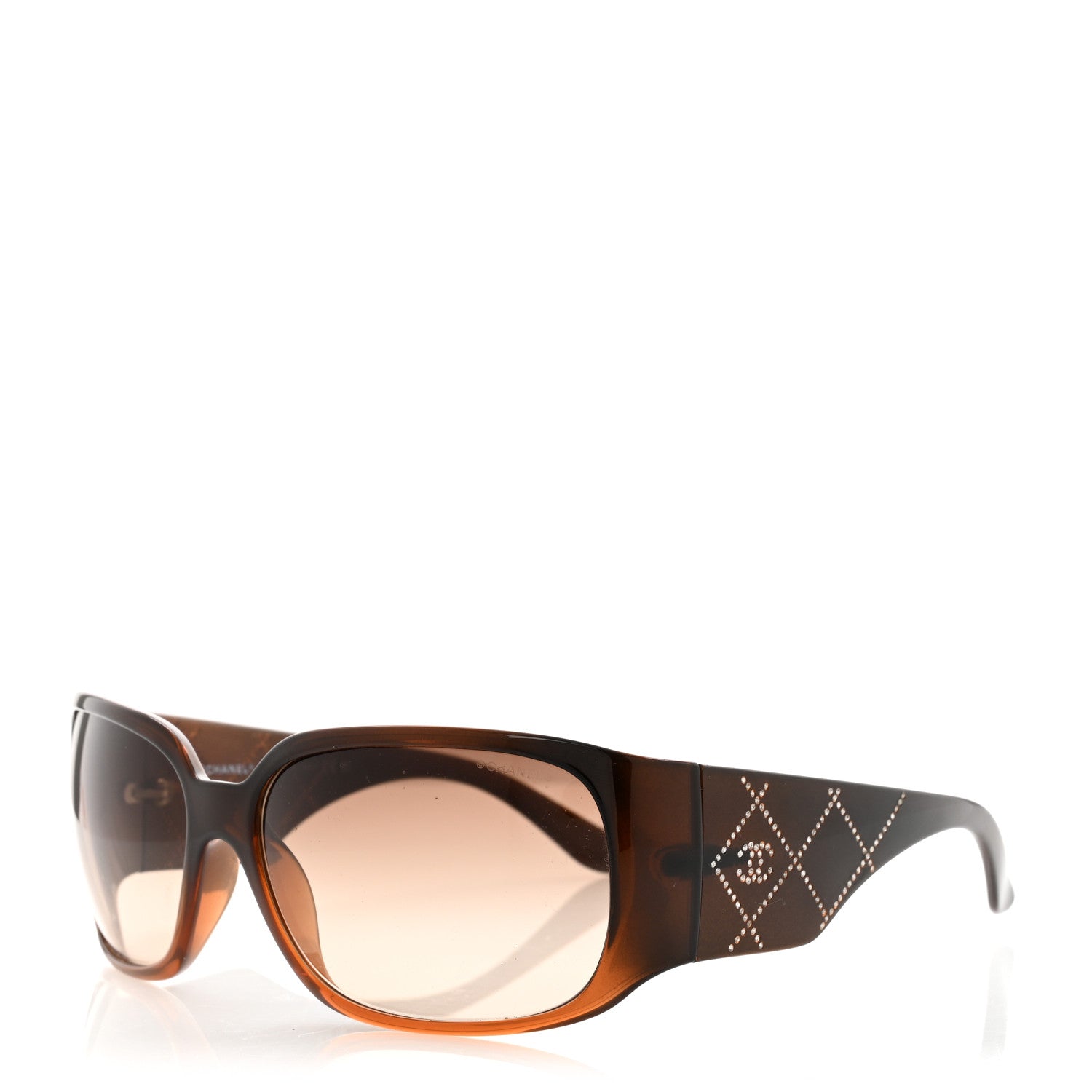 Chanel Acetate Crystal CC Sunglasses 5080-B Brown 1 of 9