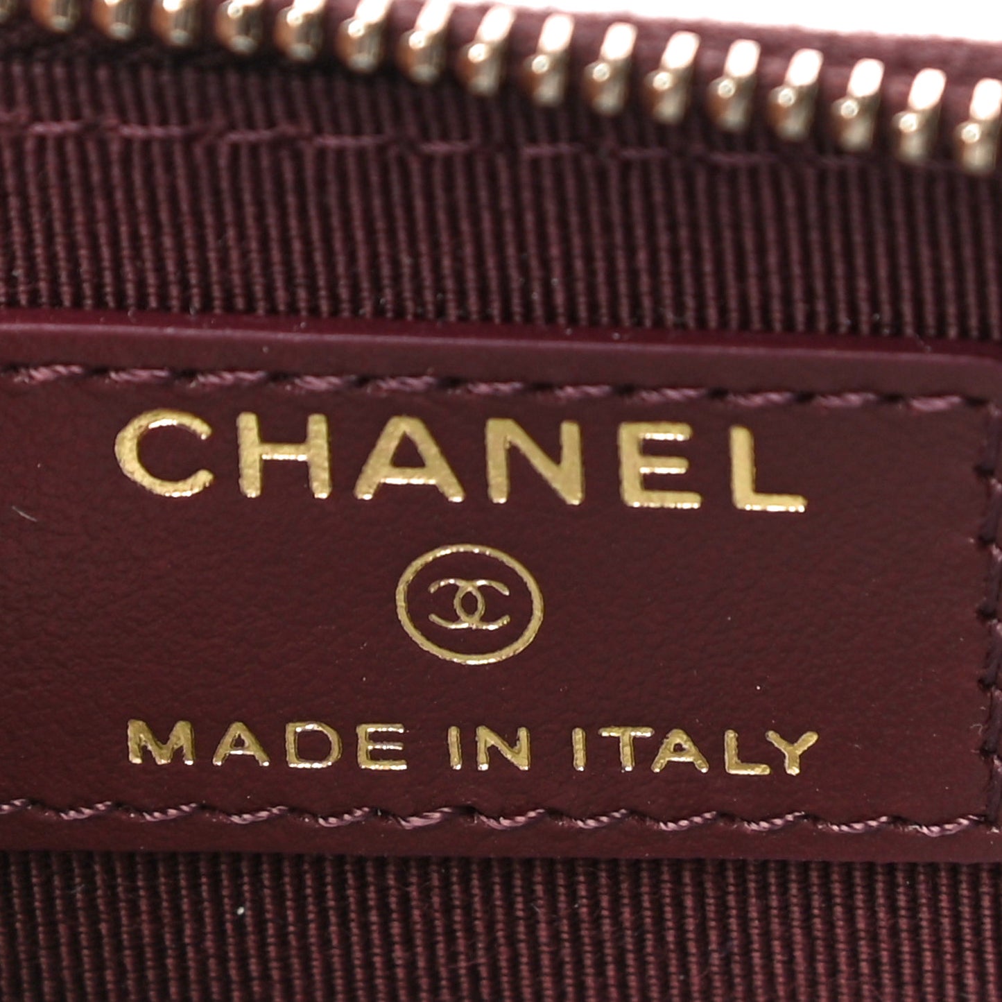 Caviar Quilted Zip Coin Purse Burgundy
