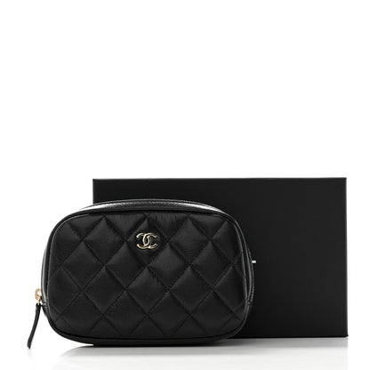 Chanel Caviar Quilted Small Curvy Pouch Cosmetic Case Black 8 of 8
