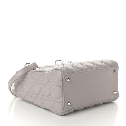 Christian Dior Lambskin Cannage Medium Lady Dior Grey 4 of 9