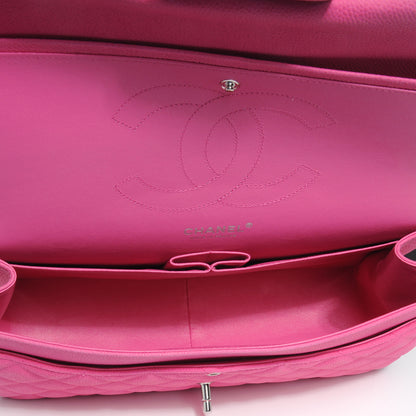 Chanel Iridescent Caviar Jumbo Double Flap Hot Pink 6 of 8
