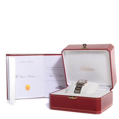 Cartier Stainless Steel 18K Yellow Gold 25mm Tank Francaise Quartz Watch 9 of 9