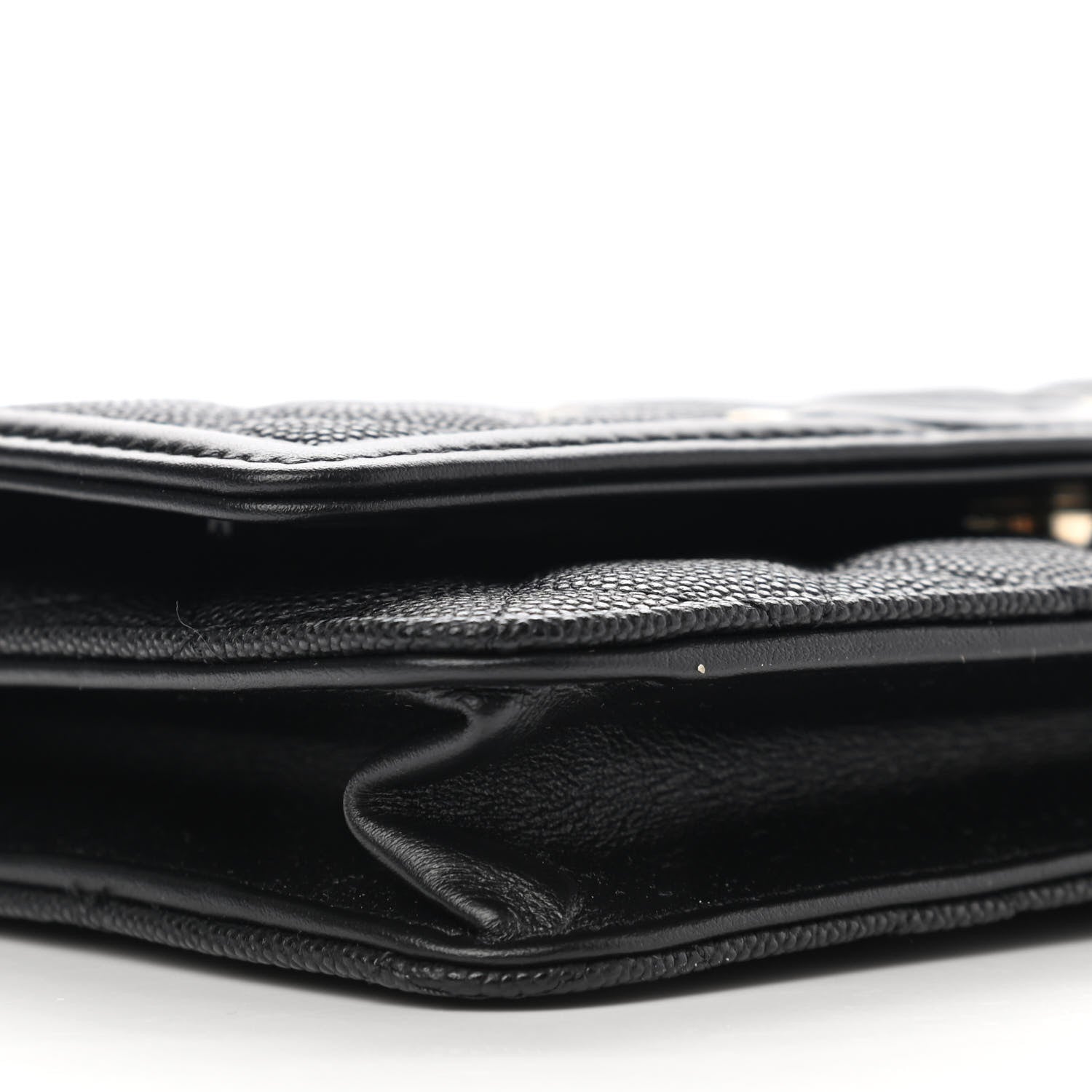 Chanel Caviar Quilted CC Filigree Wallet On Chain WOC Black 10 of 11